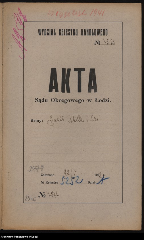 Obraz 2 z jednostki "Jakób Stiller i S-ka – prowadzenie tkalni"