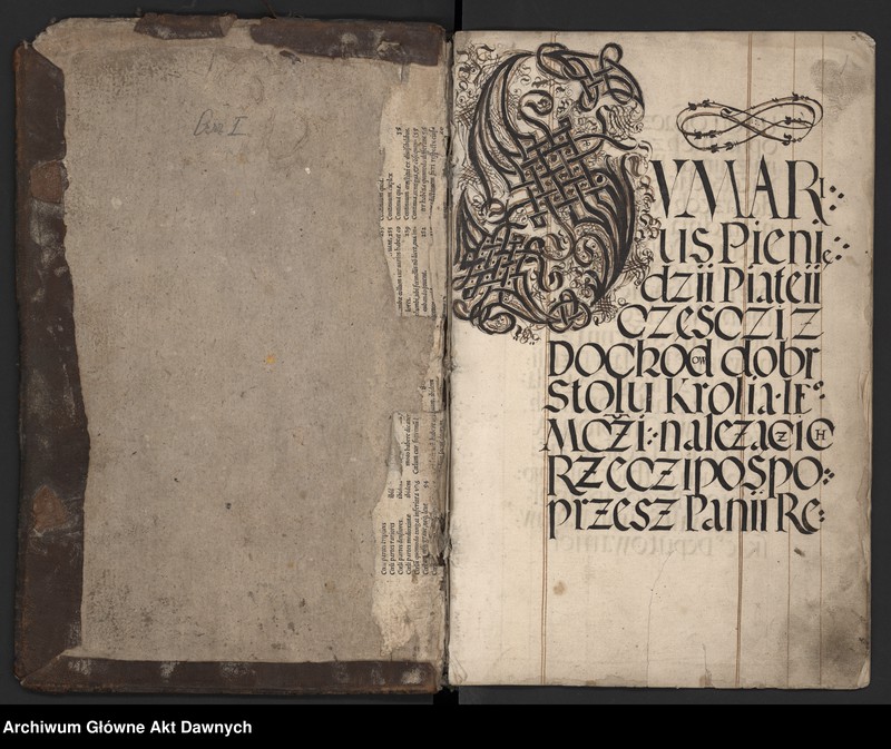 image.from.unit.number "Sumariusz pieniędzy i rejestr retenty piątej części z dochodów dóbr stołowych z terenów całej Rzeczpospolitej."