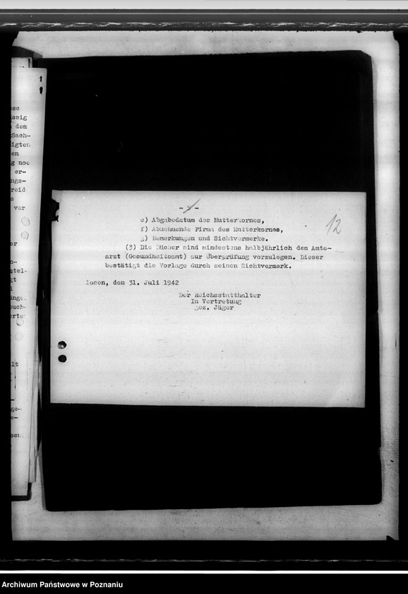 Obraz 16 z jednostki "Krankenmeldungen von polnischen Apotheken. Getreidereinigungszwang"