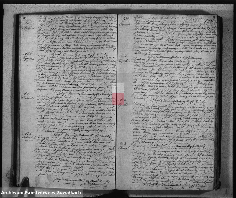 Obraz 20 z jednostki "Duplikat urodzonych, zaślubionych i umarłych w parafij puńskiej na rok 1839"