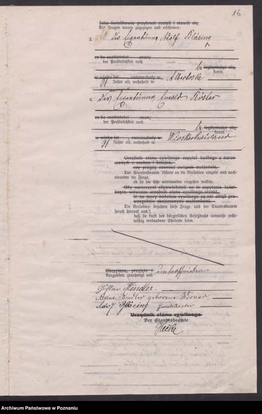 Obraz 18 z jednostki "Księga akt małżeństw [Rejestr główny małżeństw]"