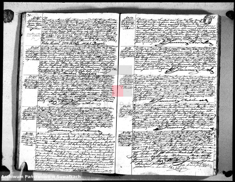 image.from.unit.number "Księga duplikat urodzonych, zaślubionych i umarłych urzędnika stanu cywilnego, parafyi suwalskiey na rok 1834"