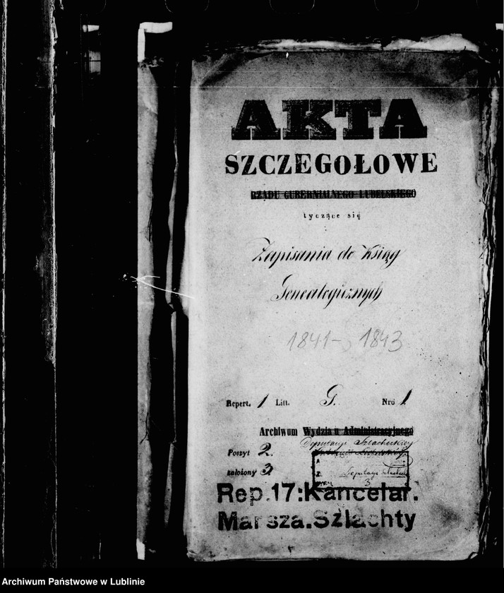 image.from.unit "Akta tyczące się zapisania do Ksiąg Genealogicznych, poszyt 2"