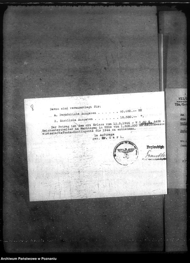 Obraz 12 z jednostki "Reichswasserwirtschaft im Gebiet der Warthe und Oder"