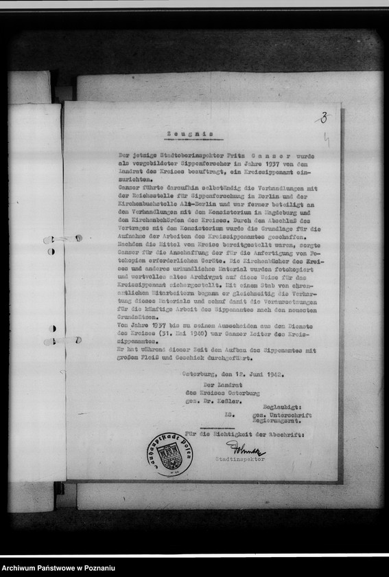 Obraz 8 z jednostki "[Korespondencja w sprawach organizacyjnych i obsady personalnej] Gausippenamt Posen [Poznań]"