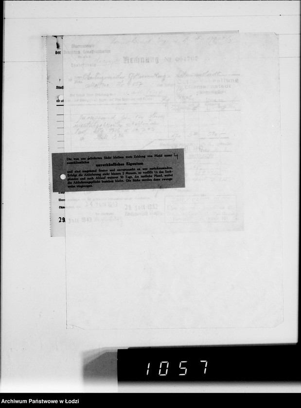 Obraz 8 z jednostki "Landwirtschaft-Zentralgenossenschaft.G.m.b.H.Rechnungen. [za dostawy towarów dla Getta]"