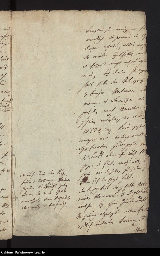 Obraz 16 z jednostki "[Akta manualia J. C. in Sachen der Stadt Lissa contra den Fürsten von Sułkowski wegen Abgaben]"