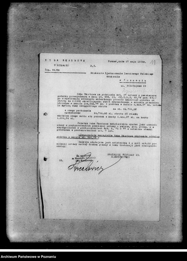 Obraz 15 z jednostki "Korespondencja z Urzędem Skarbowym"