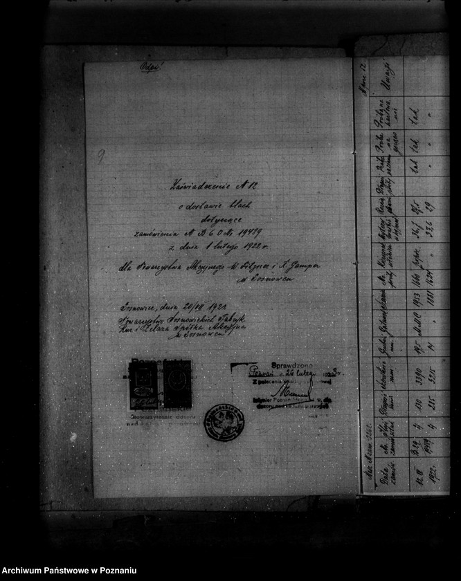 Obraz 13 z jednostki "Fabryka Przetworów Ziemniaczanych w Luboniu powiat poznański Spółka Akcyjna Nr woj. 97"