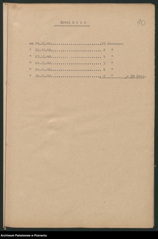 Obraz 13 z jednostki "[Wysiedlanie Polaków w poszczególnych powiatach "Kraju Warty"]"