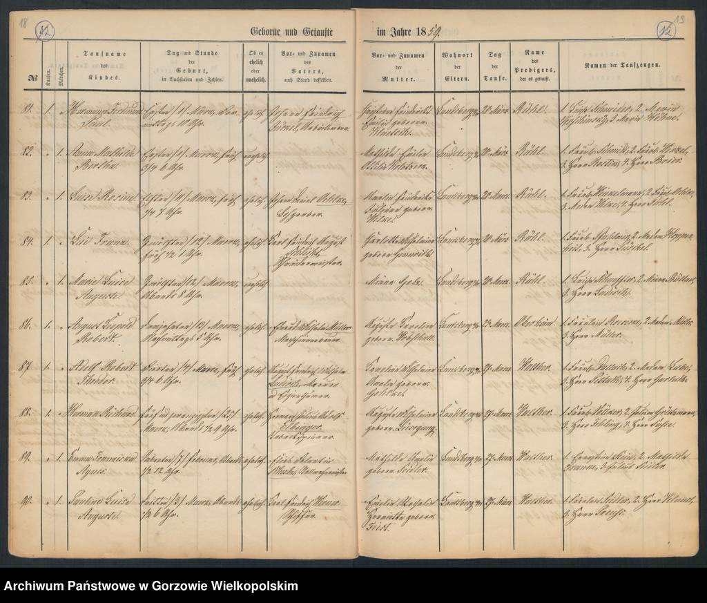 image.from.unit.number "Duplikate der Hauptkirche zu Landsberg an der Warthe (zawiera też księgę zgonów Konkordien Kirche z 1859 r.)"