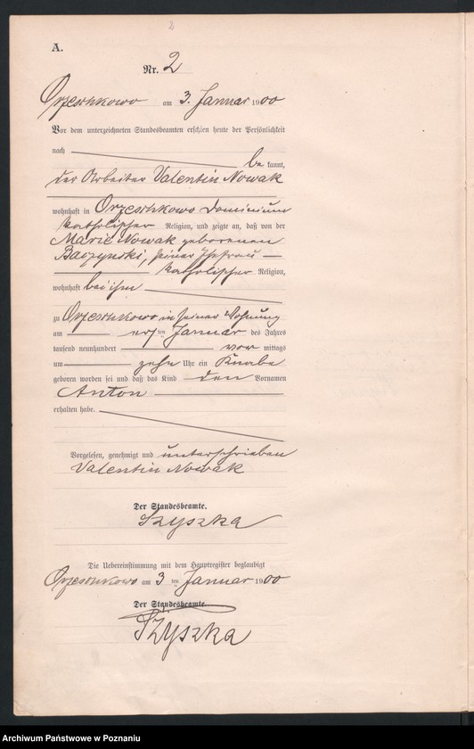 Obraz 5 z jednostki "Geburts-Neben-Register"