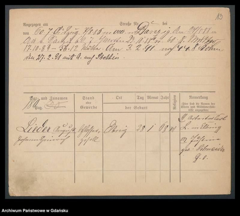 image.from.unit.number "Karty meldunkowe: Lieder - Liedtke August"