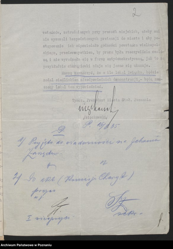 Obraz 6 z jednostki "Prezes Okręgu [korespondencja, protokoły, sprawozdania] Związku Weteranów Powstań Narodowych i Związku Powstańców Wielkopolskich."