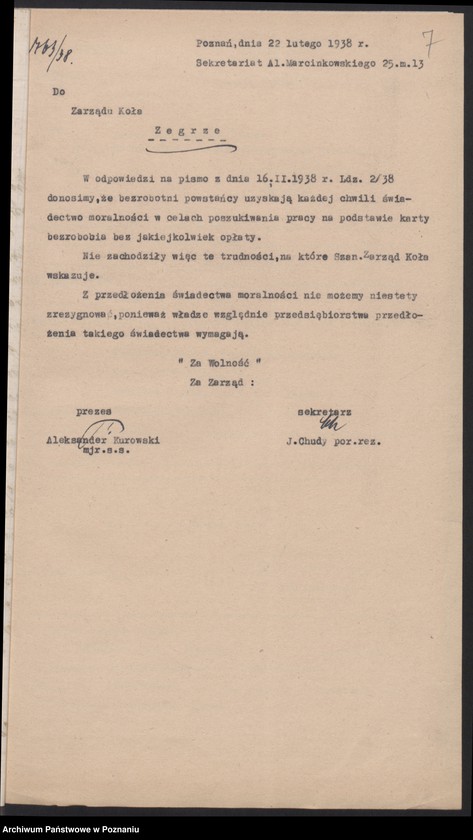 Obraz 9 z jednostki "Żegrze, powiat Poznań - akta koła."