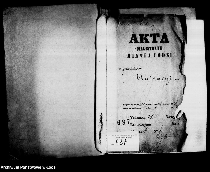 Obraz 5 z jednostki "Akta w przedmiocie awizacji"