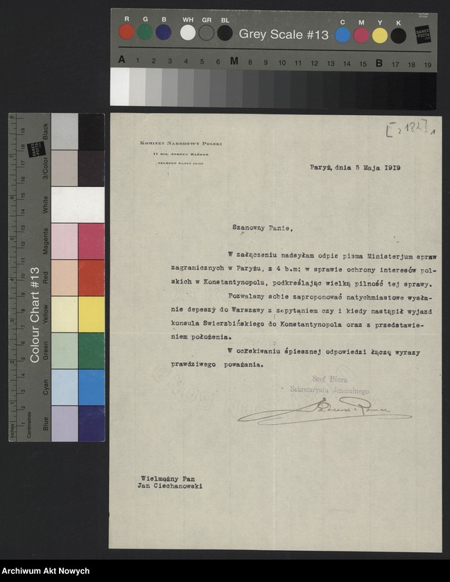 image.from.unit.number "Stosunki polsko-tureckie. Uchodźcy polscy w Turcji. Memoriał, korespondencja"