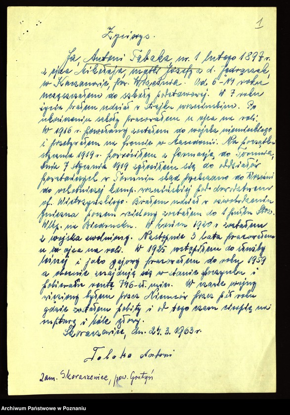 Obraz 14 z jednostki "Życiorysy powstańców wielkopolskich: T - tom l /Tabaka Antoni - Tomczak Franciszek/."