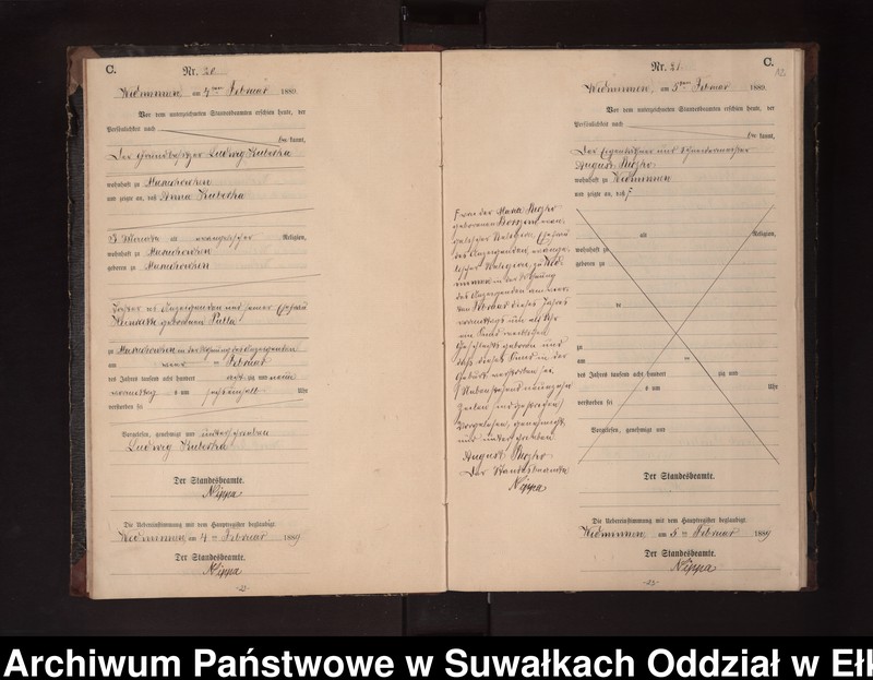 Obraz 15 z jednostki "Sterbe-Neben-Register des Preussischen Standes-Amtes Widminnen Kreis Loetzen"