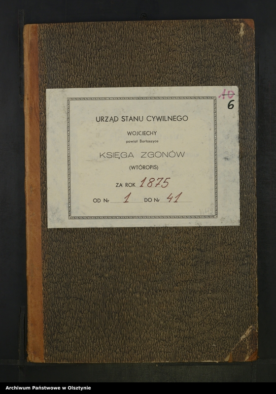 image.from.unit.number "Sterbe-Neben-Register Nr 1 - 41"