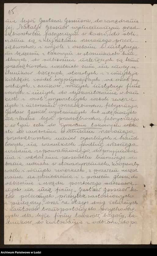Obraz 17 z jednostki "Gustaw Gessner Sukcesorowie- wykańczalnia i farbiarnia"