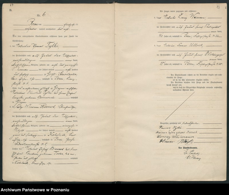 Obraz 8 z jednostki "Księga miejscowa małżeństw tom I [Rejestr główny małżeństw]"