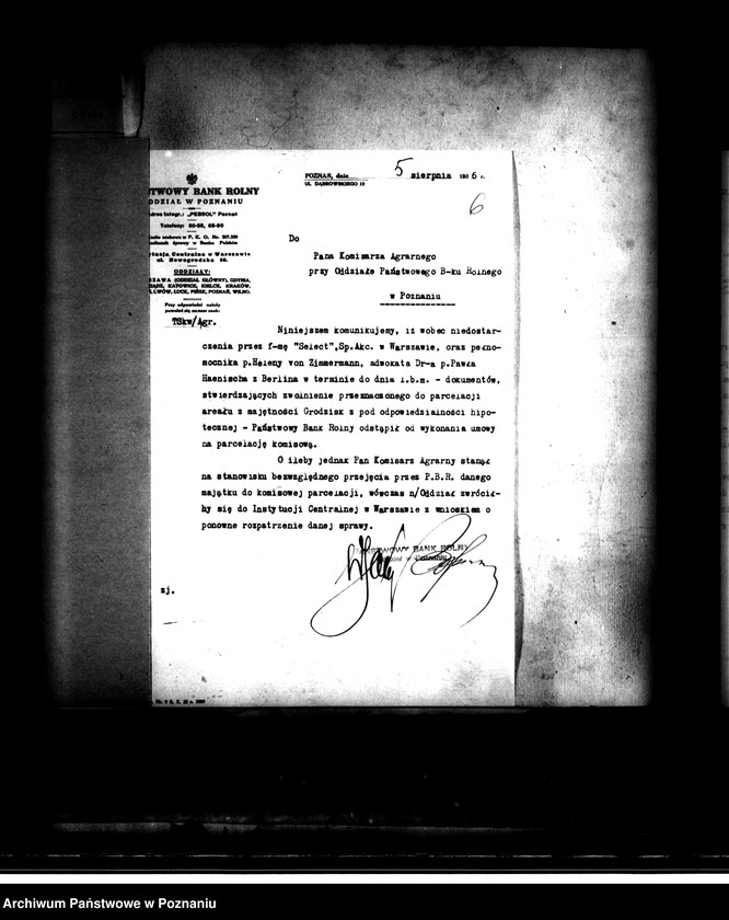 Obraz 10 z jednostki "Grodzisk powiat nowotomyski parcelacja Państwowego Banku Rolnego"