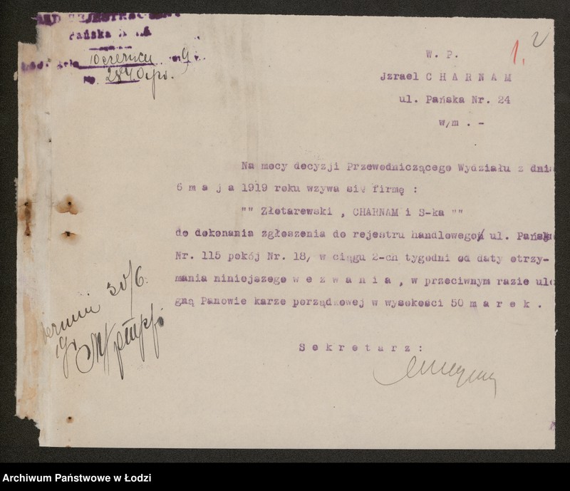 Obraz 4 z jednostki "Złotarewski, Charnam i S-ka – sprzedaż oleju i przetworów chemicznych"