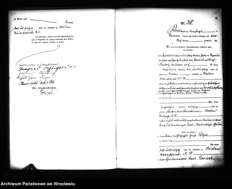 image.from.unit.number "Heiraths-Haupt-Register Breslau I 1874 Band 2"