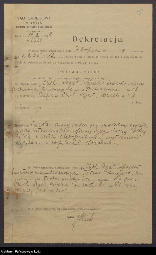 Obraz 17 z jednostki "Chil Segał - sprzedaż towarów manufakturowych"