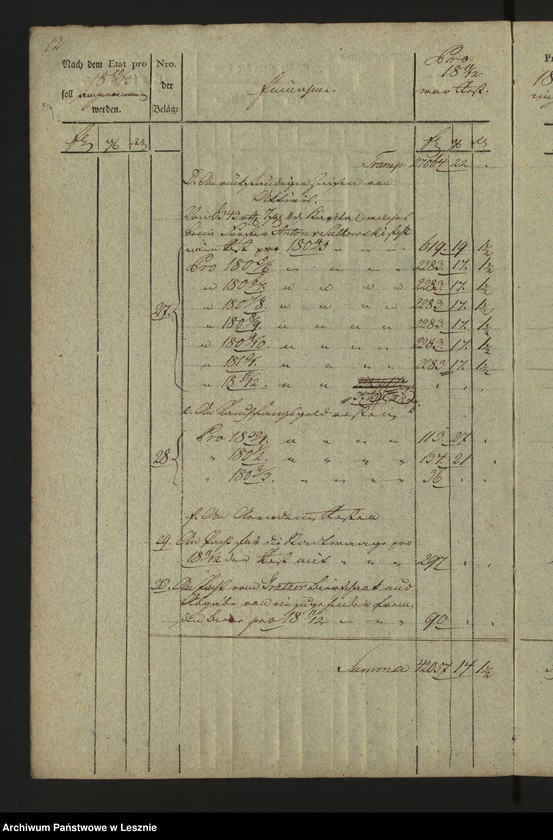 Obraz 11 z jednostki "[Kammereikassenrechnung der Mediatstadt Lissa]"