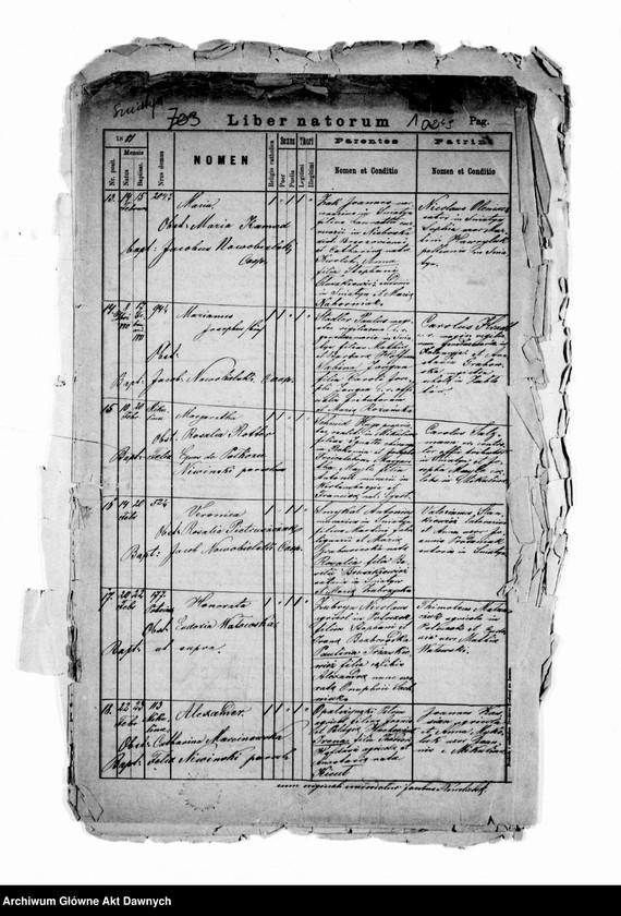 image.from.unit.number "Parafia: różne. Dekanat: różne. Fragment księgi metrykalnej urodzeń z parafii Kołomyja, przedmieście Marjówka (Mariahilf) - dek. Kołomyja, 1895; fragment księgi metrykalnej urodzeń z parafii Śniatyn - dek. Horodenka, 1881-1883."