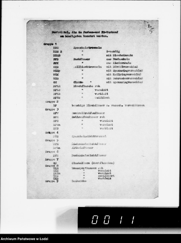Obraz 9 z jednostki "[Korespondencja firm niemieckich oferujących dostawę środków chemicznych, farb, maszyn wiertniczych, tokarek i innych urządzeń oraz wapna dla zakładów produkcyjnych w Getcie].I-J-K."