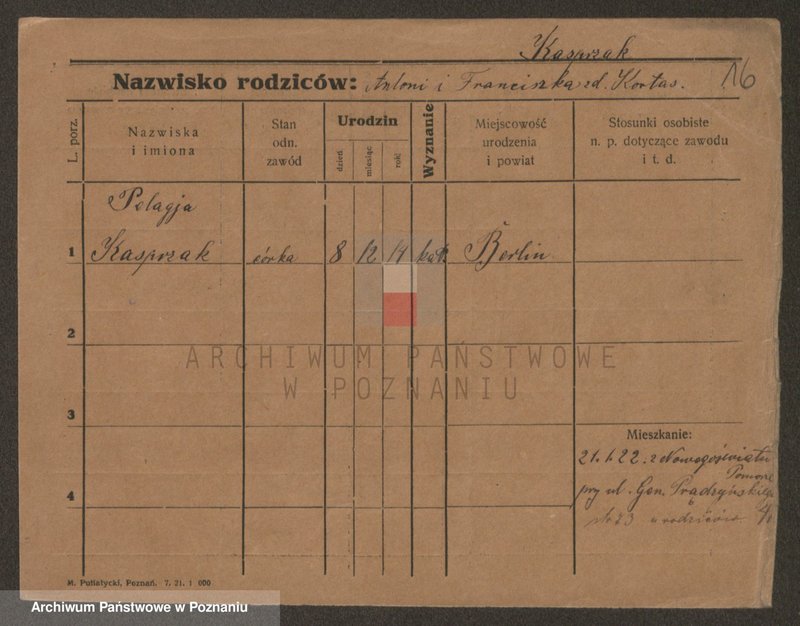 Obraz 16 z jednostki "Kasprzak - Kastenmüller"