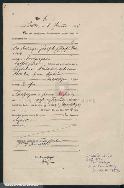 Obraz 9 z jednostki "Geburts-Haupt-Register"