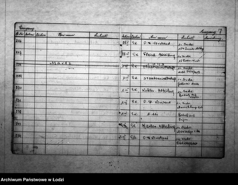 Obraz 11 z jednostki "[Dziennik korespondencji przychodzącej i wychodzącej IV rewiru]"
