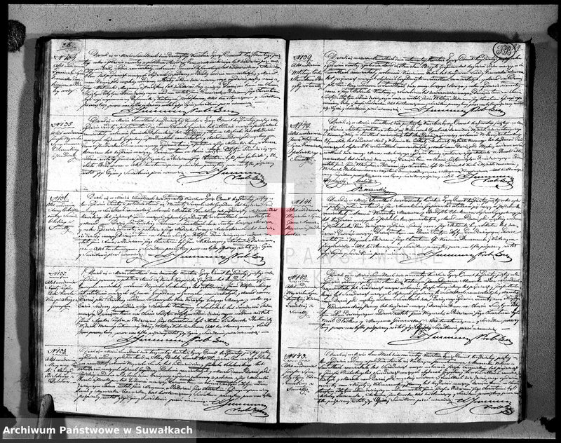 image.from.unit.number "Księga duplikat urodzonych, zaślubionych i umarłych urzędnika stanu cywilnego, parafii suwalskiey na rok 1835"