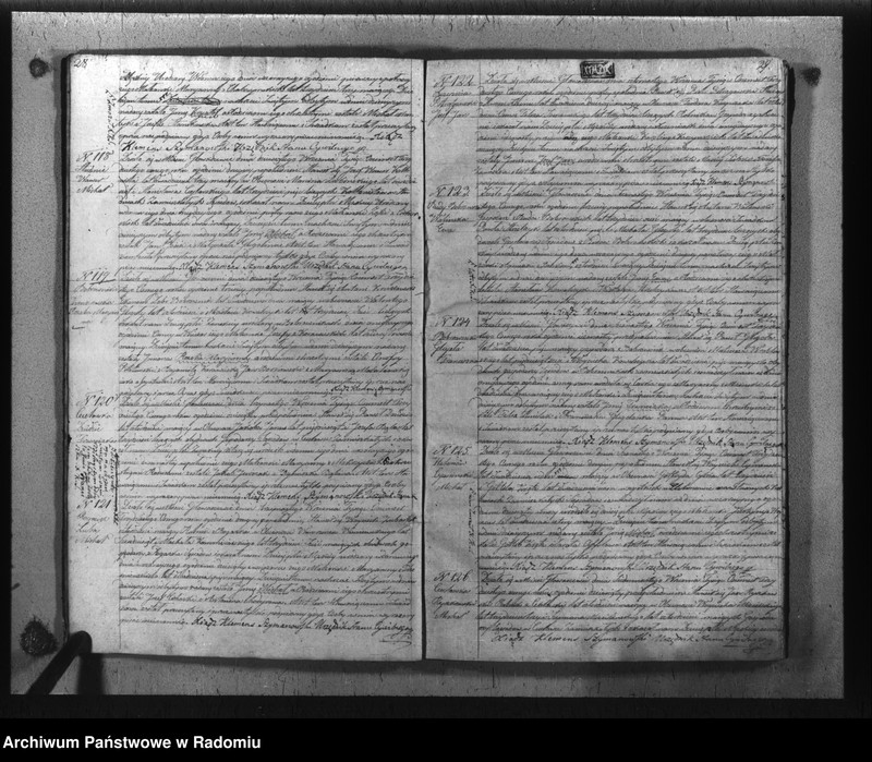 image.from.unit.number "Księga duplikatu aktów religijno cywilnych gminy i parafii Głowaczów urodzonych, zaślubionych i zmarłych w roku 1838"