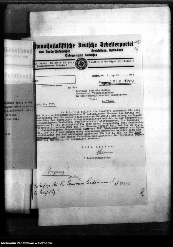 Obraz 20 z jednostki "Johann Lindemann aus Kulmsee/ Westpreussen (powiat Toruń)"