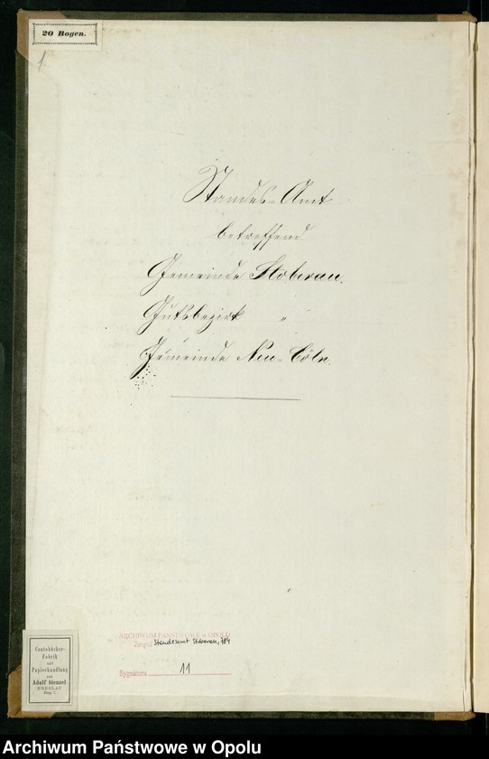 Obraz z jednostki "Geburts-Neben-Register Standes-Amt Stoberau 1885"