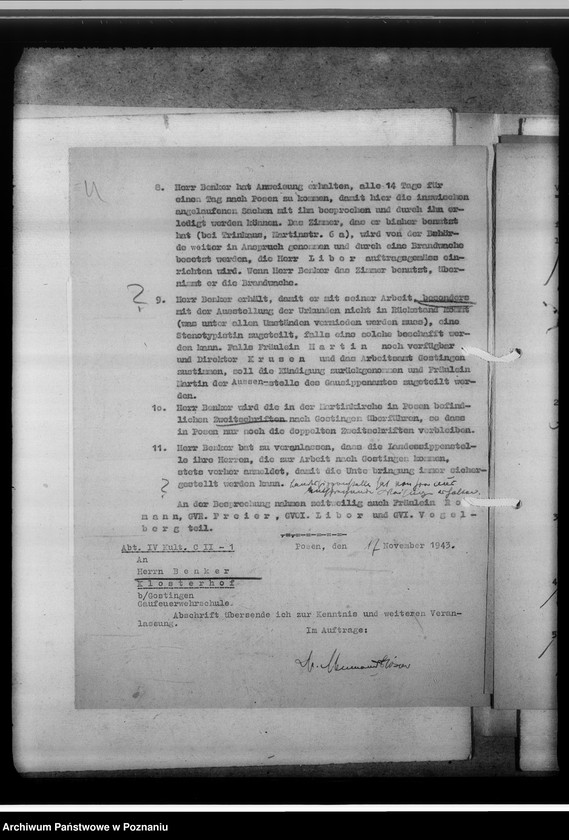 Obraz 8 z jednostki "Aussendienststelle Gostingen [Gostyń]. Dienstbesprechungen"