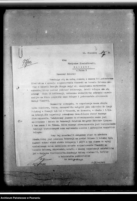 image.from.unit.number "Sprawy organizacyjne i personalne - korespondencja, ewidencja członków, skład zarządu, organizacja"