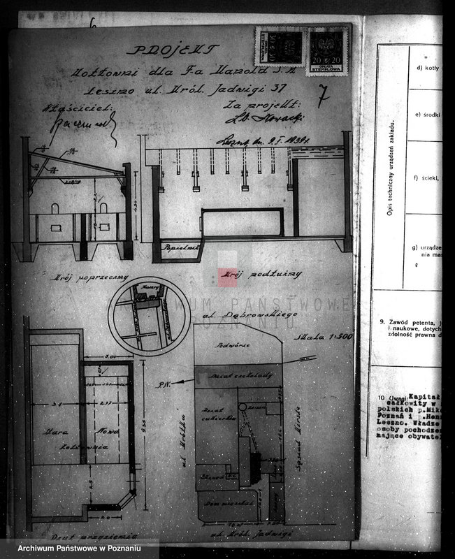 Obraz 12 z jednostki "Zatwierdzenie zakładu przemysłowego /fabryki cukierków "Kanold" w Lesznie"