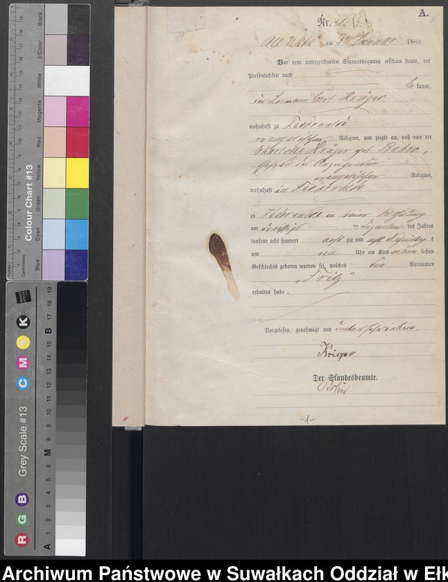 image.from.unit.number "[Geburts-Haupt-Register des Königlichen Preussischen Standes-Amtes Ukta Kreis Sensburg]"
