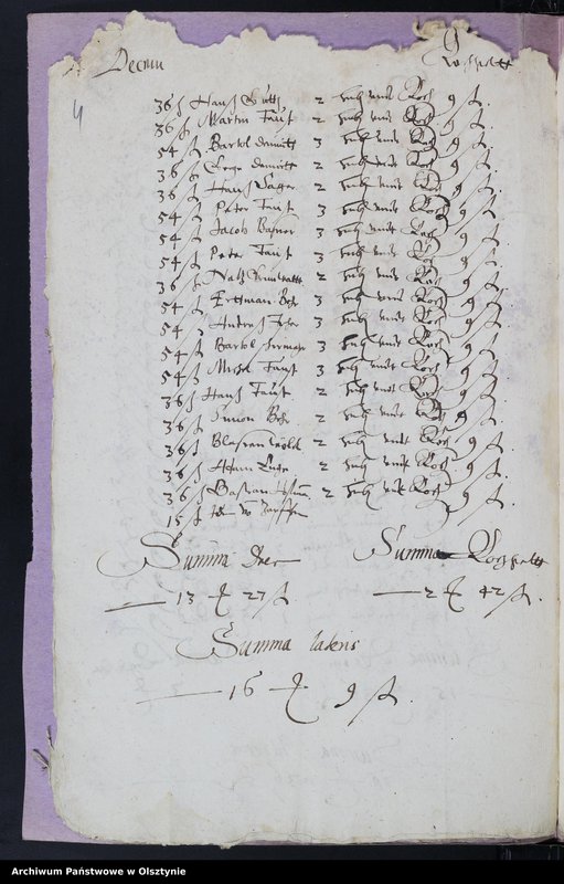 image.from.unit.number "Kirchen Rechnung des Kirchspiels Herzogswalde"