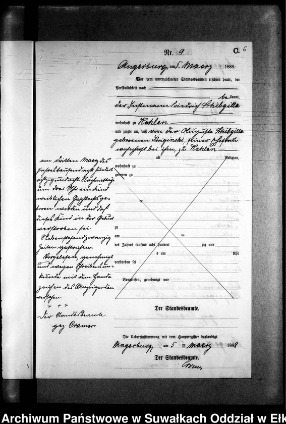 image.from.unit.number "Sterbe-Neben-Register des Preussischen Standes-Amtes Kehlen Kreis Angerburg"