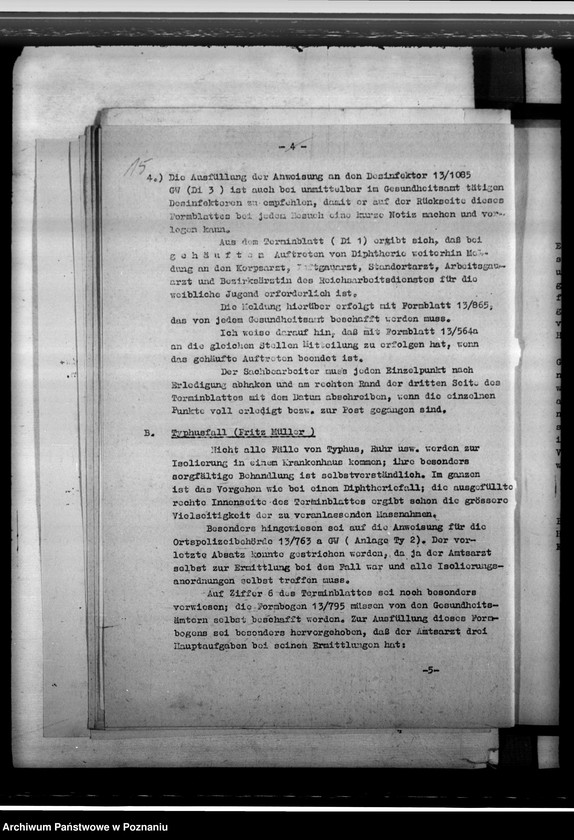 Obraz 19 z jednostki "Hygienische Verhältnisse der Ansiedlungsdörfer für Umsiedler aus Galizien. Bekämpfung der Tuberkulose"
