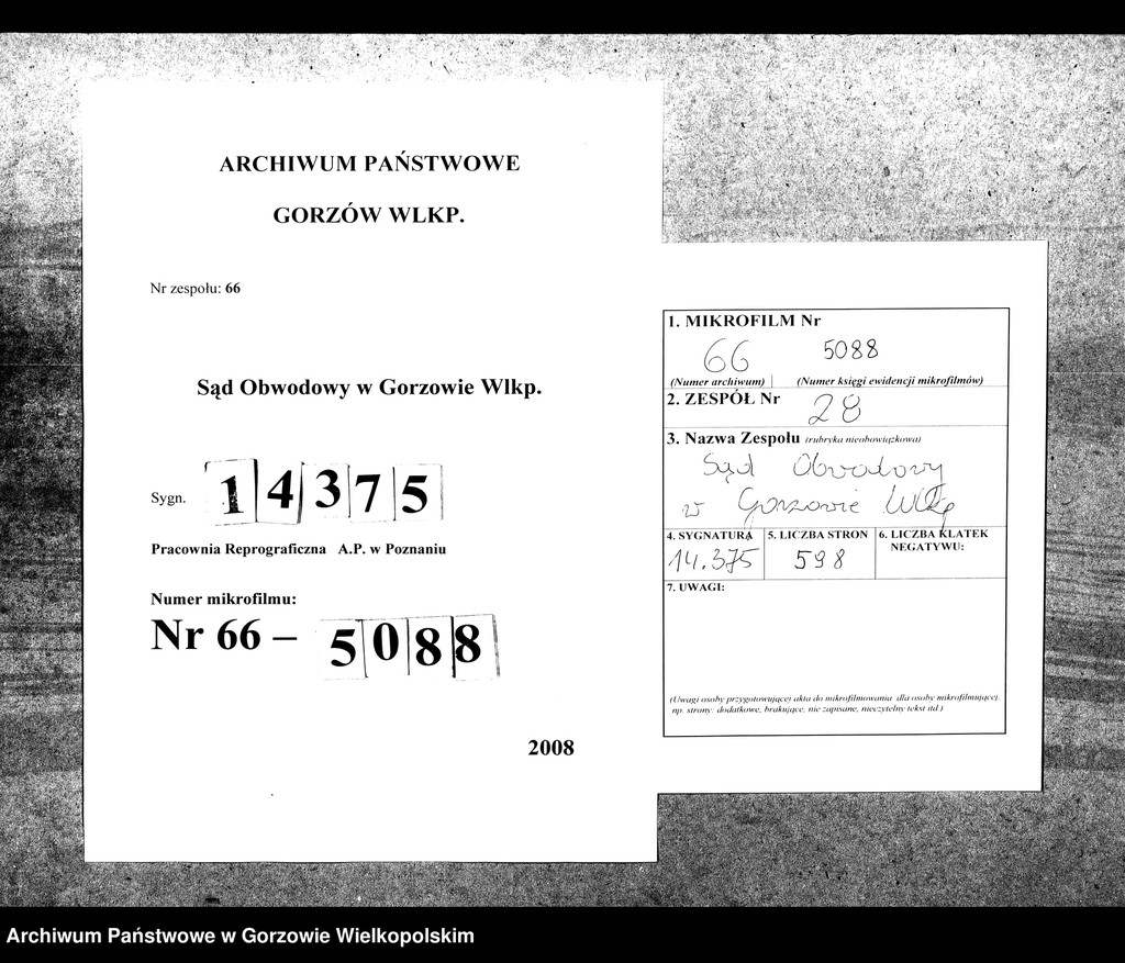 image.from.unit.number "Duplikate der Kirchenbücher von der Parochie Gennisch Warthebruch: Ober Gennin (Jeniniec), Alt Gennin (Jeninek), Unter Gennin (Podjenin), Blumenthal (Kwiatkowice), Spiegel (Poźrzadło), Sophienaue (Zosinek), Hankwitzruh (brak polskiego odpowiednika)"