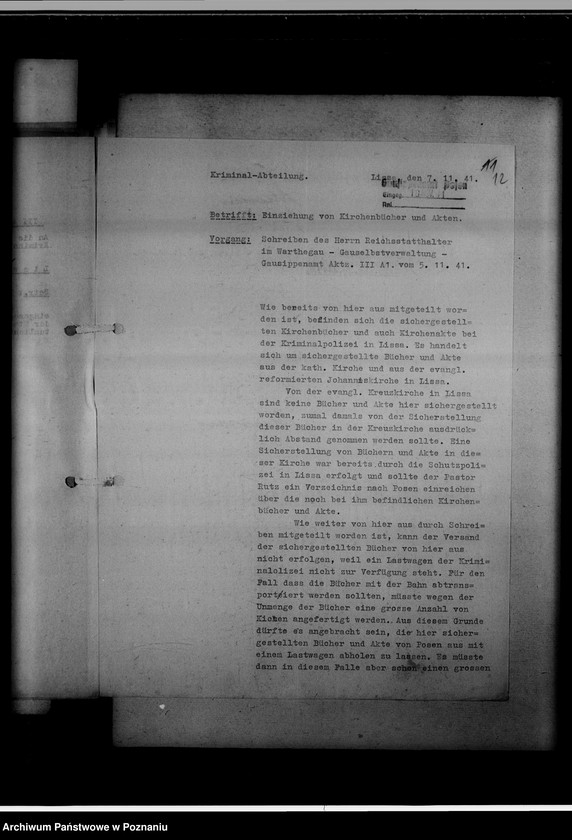 Obraz 16 z jednostki "Einziehungsprotokolle [ksiąg kościelnych] Kreis Lissa [powiat leszczyński]"