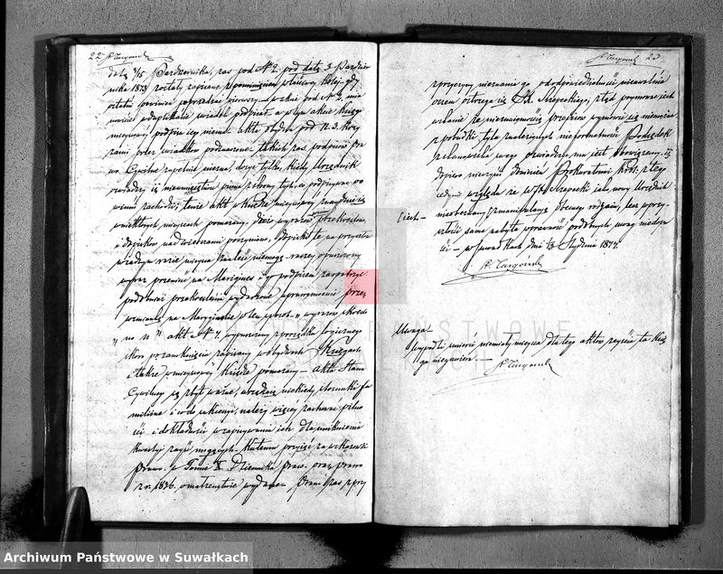 Obraz 9 z jednostki "Duplikat Akt Stanu Cywilnego Greko Rosyyskich Parafii Suwalskiey od dnia 4 Października / 22 Września do dnia 19/31 Grudnia 1843 roku."